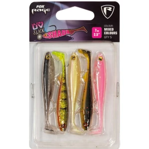 Shad Fox Rage Slick Shad Mixed Colors Uv Colour Pack 7cm 5buc/blister