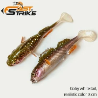 Shad Fast Strike Goby, GWT Goby White Tail, 8cm, 5.8g, 10buc/pac Shad Fast Strike Goby, GWT Goby White Tail, 8cm, 5.8g, 10buc/pac
