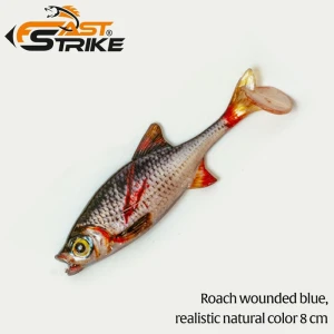 Shad Fast Strike Roach, Rwb Roach Wounded Blue, 8cm, 5g