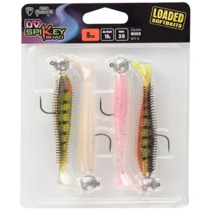 Shad Fox Rage Spikey Mixed UV colour pack LOADED, 12cm,  15g, 5/0 head, 4 buc Shad Fox Rage Spikey Mixed UV colour pack LOADED, 12cm,  15g, 5/0 head, 4 buc