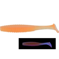 Shad Hide Up Stagger Original 1.5" Salt, S-09 Luminos Orange UV, 4cm, 8buc/pac