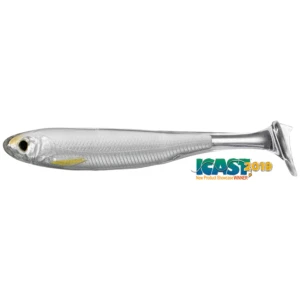 Shad Live Target Slow Roll Shiner Paddle Tail, Silver / Pearl, 12.5cm, 4buc/pac