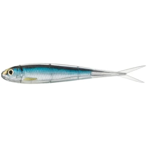 Shad Live Target Twitch Minnow Soft Jerkbait, Silver / Blue, 10cm, 4buc/pac