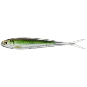 Shad Live Target Twitch Minnow Soft Jerkbait, Silver / Green, 11.5cm, 4buc/pac