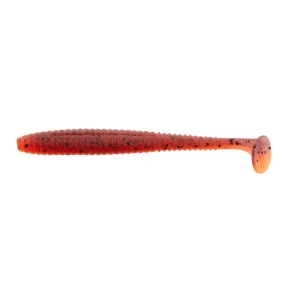 Shad Lucky John Pro Series S-shad Tail 3.8inch 9.6cm T48 Red Firetiger  5 Buc/plic