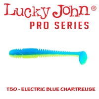 Shad Lucky John Tioga Electric Blue Chartreuse 7.4cm 2.5g 7buc/plic Shad Lucky John Tioga Electric Blue Chartreuse 7.4cm 2.5g 7buc/plic