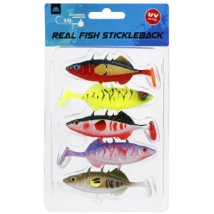 Shad Mikado Real Fish Stickleback, Mix, 5cm, 5buc/pac