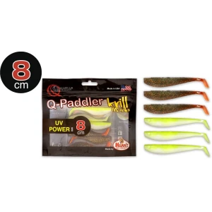 Shad Quantum 8cm Q-paddler Power Packs Uv Power Mix 3x Magic Motoroil 3x Citrus Shad 6.buc/plic