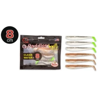 Shad Quantum Q-Paddler Power Packs Clear Water Mix 3x salt & pepper UV-tail + 3x sand goby 8cm Shad Quantum Q-Paddler Power Packs Clear Water Mix 3x salt & pepper UV-tail + 3x sand goby 8cm