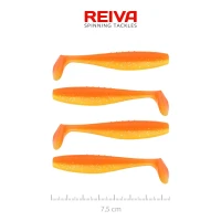 Shad REIVA Flat Minnow, Shiny Orange, 7.5cm, 3.19g, 4buc/pac