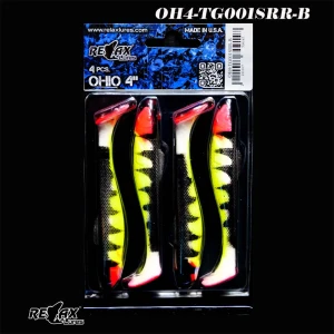 Shad RELAX Ohio Tiger, 10cm, Cod culoare: 001, 4buc/pac