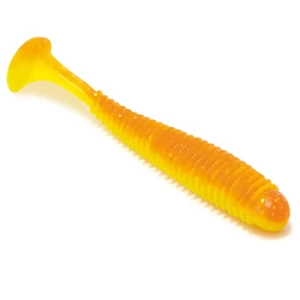 Shad Rapture Ribbed Slim Shady 7.5 Cm Yellow Orange 12 Buc