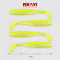 Shad Reiva Flat Minnow Galben-Sclipici 10cm 4buc/plic Shad Reiva Flat Minnow Galben-Sclipici 10cm 4buc/plic