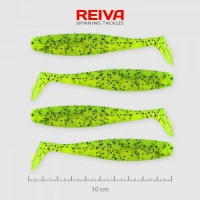 Shad Reiva Flat Minnow Verde-Sclipici 10cm 4buc/plic Shad Reiva Flat Minnow Verde-Sclipici 10cm 4buc/plic