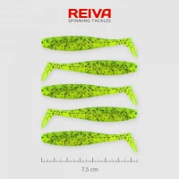 Shad Reiva Flat Minnow Verde Sclipici 7.5cm 5buc/plic