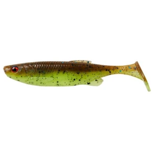 Shad Savage Gear Fat Minnow T-tail, Chartreuse Pumpkin, 7.5cm, 5g, 5buc/pac