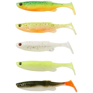 Shad Savage Gear Fat Minnow T-tail, Dark Water Mix, 10.5cm, 11g, 5buc/pac
