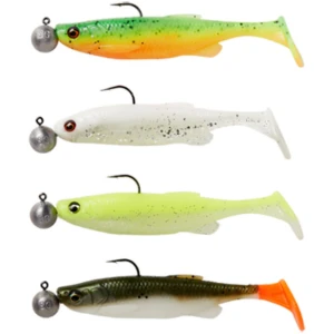 Shad Savage Gear Fat Minnow Tail Rtf Sinking, Darkwater Mix, 9cm, 7g, 4buc/pac