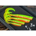 Shad ZEBCO Preyfish Curly, Pumpkin Chartreuse, 14cm, 1buc/pac