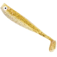 Shad Zeck Zander Gummi, Gold Glitter, 12cm, 3buc/plic 