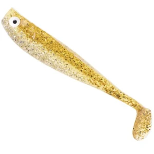 Shad Zeck Zander Gummi, Gold Glitter, 16cm, 2buc/plic