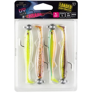 Swimbaits Fox Rage Slick Shad Mixed Uv Colour Pack Loaded 9cm 4buc