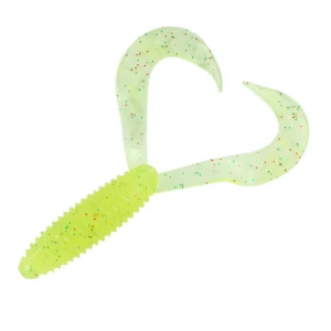 Twister Spro Grub 2 Cozi 8,5 Cm Lime Chartreuse Glow 6 Buc