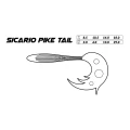 Naluca Sicario Pike Tail 10.5Cm/Fire Tiger - 4 Buc