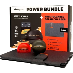 Set Sonar DEEPER Smart Chiro+ 3.0 + Incarcator Solar 36w