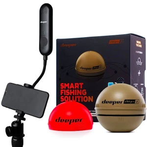 Set Sonar Deeper Smart Chirp+ 2.0, Range Extender, Phone Holder
