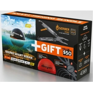 Smart Sonar Deeper Pro Plus Fishfinder Plus Cadou: Cleste Multifunctional Gerber Dime Plus Capac De Rezerva Deeper Cover Plus Suport Deeper Smartphone
