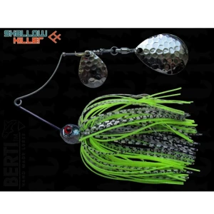 Spinnerbait Bertilure Cu Doua Palete Shallow Killer Colorado Model Colorado Culoare Alb/negru-chartreuse 11 Gr.