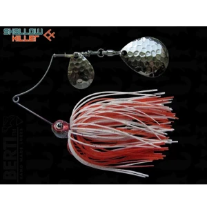 Spinnerbait Bertilure Cu Doua Palete Shallow Killer Colorado Model Colorado Culoare Alb-rosu 11 Gr.