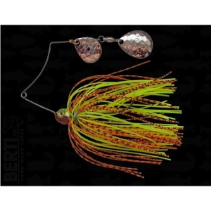 Spinnerbait Bertilure Cu Doua Palete Shallow Killer Colorado Model Colorado Culoare Orange/negru - Chartreuse 7 Gr.