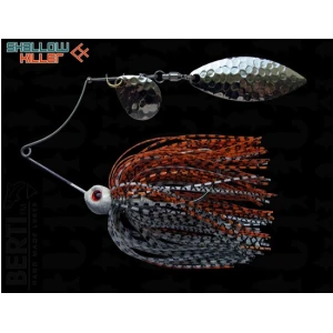 Spinnerbait Bertilure Cu Doua Palete Shallow Killer Colorado Model Salcie Culoare Alb/negru-orange/negru 11 Gr.