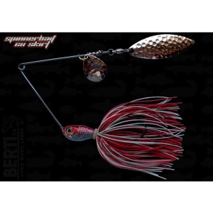Spinnerbait Bertilure Cu Doua Palete Spinnerbait Cu Skirt  Colorado Model Salcie Culoare Alb - Rosu 14 Gr.