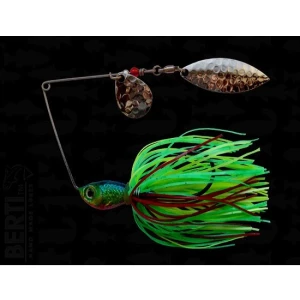 Spinnerbait Bertilure Cu Doua Palete Spinnerbait Cu Skirt  Colorado Model Salcie Culoare Fire Tiger 11 Gr.
