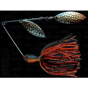 Spinnerbait Bertilure Cu Doua Palete Spinnerbait Cu Skirt  Colorado Model Salcie Culoare Orange - Negru 14 Gr.