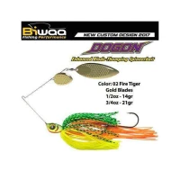 Spinnerbait Biwaa Dogon 14g White Fire Tiger-Gold Blades Spinnerbait Biwaa Dogon 14g White Fire Tiger-Gold Blades