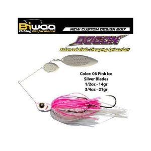 Spinnerbait Biwaa Dogon 21g Pink Ice-silver Blades