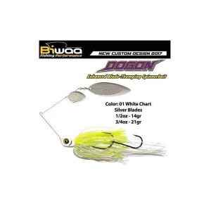 Spinnerbait Biwaa Dogon 21g, White Chart-silver Blades