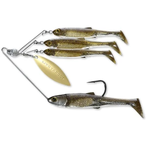 Spinnerbait Live Target Baitball Spinner Rig, Small, 853 Purple Dark / Amber / Gold, 7g