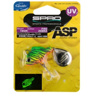 Lingurita Spro Asp Spinner Uv 28gr Fire Zebra