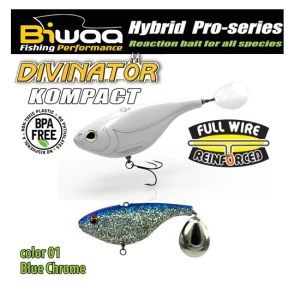 Spinnertail Biwaa Divinator Kompact 90 Blue Chrome 9cm 55g 1buc Spinnertail Biwaa Divinator Kompact 90 Blue Chrome 9cm 55g 1buc