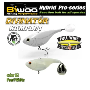 Spinnertail Biwaa Divinator Kompact 90 Pearl White 9cm 55g 1buc Spinnertail Biwaa Divinator Kompact 90 Pearl White 9cm 55g 1buc