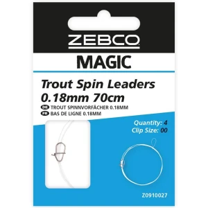 Leader ZEBCO Magic Trout Spin, 0.18mm, 70cm, 4buc/pac