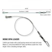 Struna DAM Madcat Mono Spin Leader 50cm 80Lbs