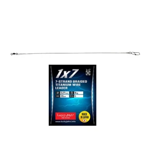 Struna Lucky John 7 Strand Titanium Leader 25cm 14kg Neagra  1 Buc/plic