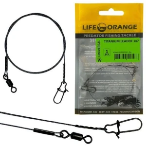Struna Titan Orange Titanium Leader 1x7, 9kg, 30cm, 0.39mm, 1buc/plic Struna Titan Orange Titanium Leader 1x7, 9kg, 30cm, 0.39mm, 1buc/plic