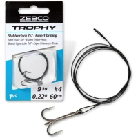 Struna Zebco Trophy Steel Trace Treble Hook 7x7, 6kg, 60cm, 1buc/pac